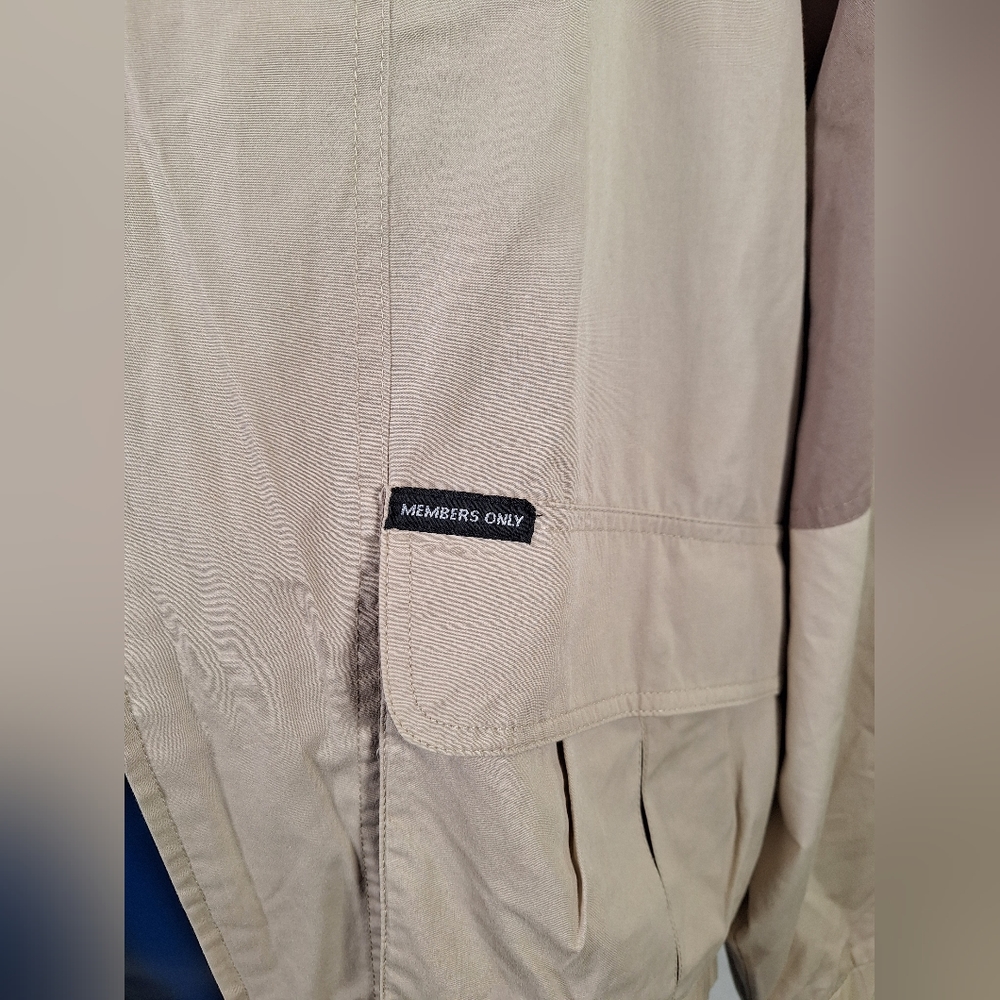 Mens VTG Members Only Tan/Brown Full zip Jacket - Picture 3 of 5